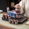 1 Set Of Kiln Ceramic Tea Set Dragon Semi-automatic Tea Set Lazy Tea Set Rotating Tea Set With Tray Chinese Kung Fu Tea Set Home Living Room Office Re