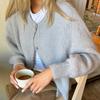 Women's Cardigans Button Open Classic Knit Jumpers Casual Solid Color Winter Warm Fall Knitwear Fashion Y2K Streetwear