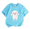 Kids Boys Girls 100% Cotton Short Sleeve Crew Neck T-Shirt,