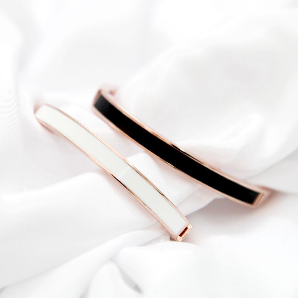 14Kgp Rose Gold Bold Epoxy Bangle Fashion Bracelet
