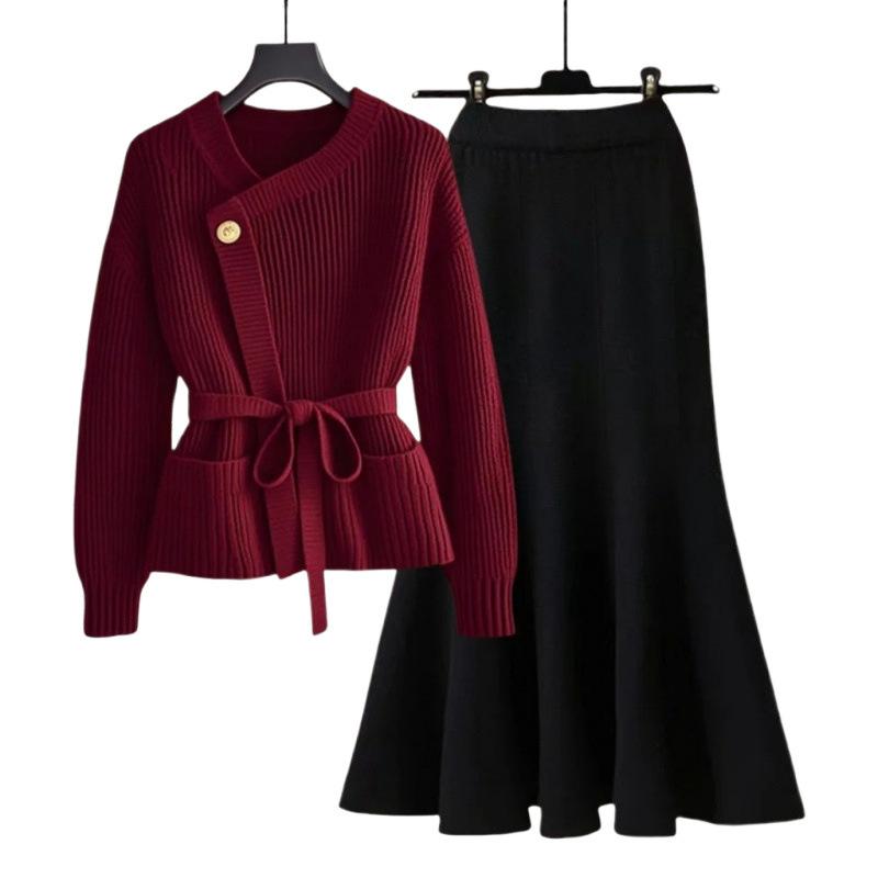 Høst Vinter Cardigan Genser Kåpe Kvinner Allsidig Mote Temperament Strikkeplagg Dame Langermet Elegant Damer