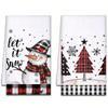 1pc/2pc/4pc/pack Christmas Scrub Sponge Creative Kitchen Dish Cloth Festive Cleaning Decor for Home & Table Kitchen Dish Towel Xmas Cleaning Supplies