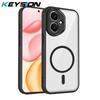KEYSION Transparent Magnetic Phone Case for HONOR 400 Pro Soft Silicone+PC HD Clear Shockproof Back Cover for Honor 400 Lite 5G