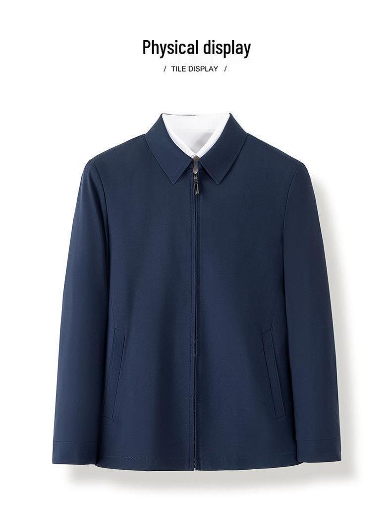 2024 Spring Men's Executive Lapel Jacket - Business Casual Mid-Age Style