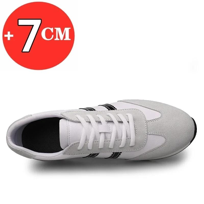 Männer höhe erhöhen schuhe lift turnschuhe einlegesohle 7cm weiß schwarz schuhe größer männer freizeit mode schuhe lift sport schuhe