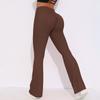 European and American Nude Wide-leg Tight Yoga Pants High Waist Hip Lift Quick-drying Micro-pull Pants Casual Sports Fitness Pants Flared Pants