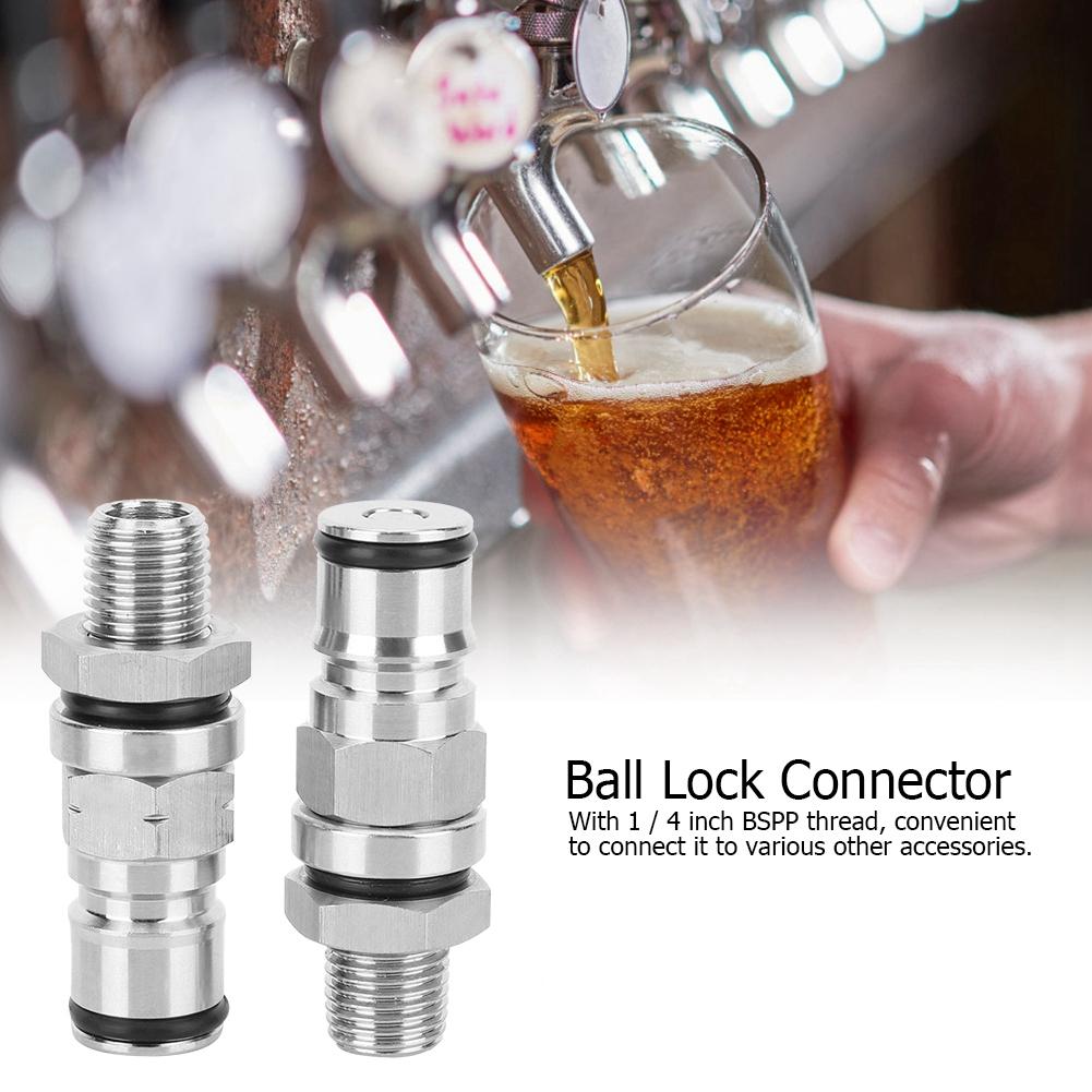 Conector Post Keg Ball Lock Homebrew 1/4in Set Conector Ball Lock Keg Accesoriu pentru Prepararea Berii