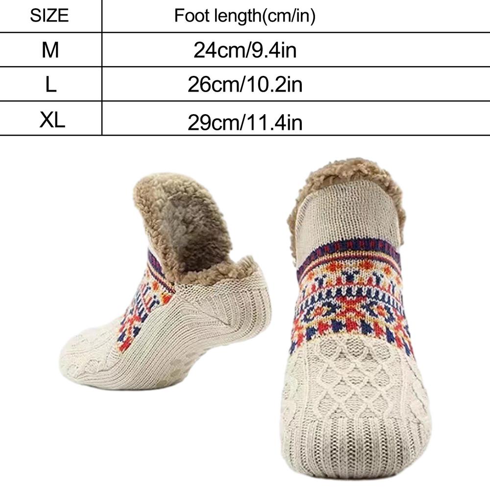 Zimní podlahové ponožky Teplé protiskluzové termoponožky Silné pletené fleecové ponožky Koberec ponožky Domácí ložnicové spací ponožky Pro ženy Muže dárky