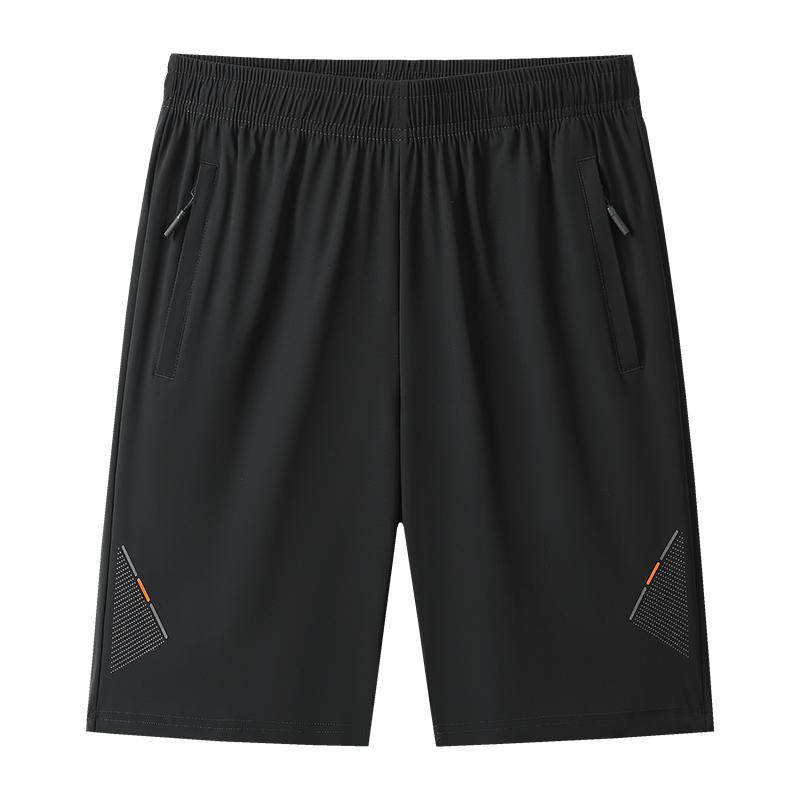 

Summer Ice Silk Shorts High Stretch Casual Shorts Men s Beach Shorts Quick Drying Breathable Shorts Sports Shorts 8XL чёрный
