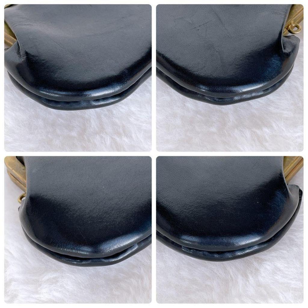 Used Rare N25 Nunijugo Leather Clasp Wallet Wallet Coin Purse Black Wallet