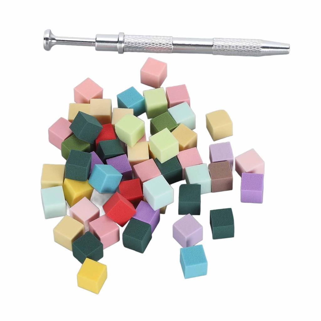 100Pcs Nail Art Soft Sponge Versatile Portable Mini Nail Block Buffer Polisher File Tofu Cubes with