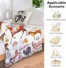 Horse Blanket Gifts for Girls Women Western Horses Flowers Animal Fleece Flannel Throw Blankets Soft Lightweight Horse Plush Stu