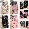Soft TPU Silicone Funda For Realme 16 Pro Pro+ Phone Case Vintage Starry Cherry Bow Print Daisy Bumper For Realme16 Shockproof