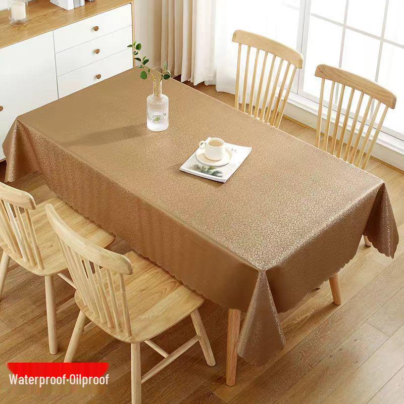 Waterproof, Scald-proof, Oil-resistant PU Tablecloth - European Style for Dining, Hotel, Restaurant, or Coffee Table.