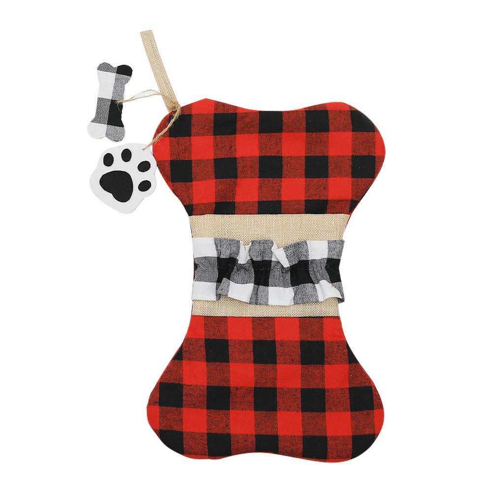 Buy 2020 New Christmas Pet Socks Christmas Decoration Bones Christmas