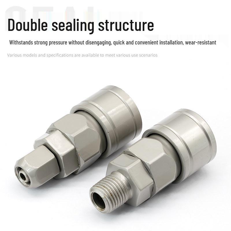 C-Type Self-Locking Air Hose Quick Connector for Compressors & Pneumatic Tools