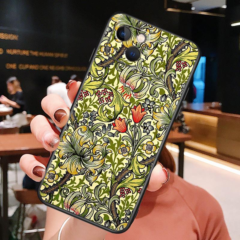 William Morris Case For iPhone 14 15 16 Pro Max 11 12 13 Mini X XR XS Max 14 Plus Soft Cover