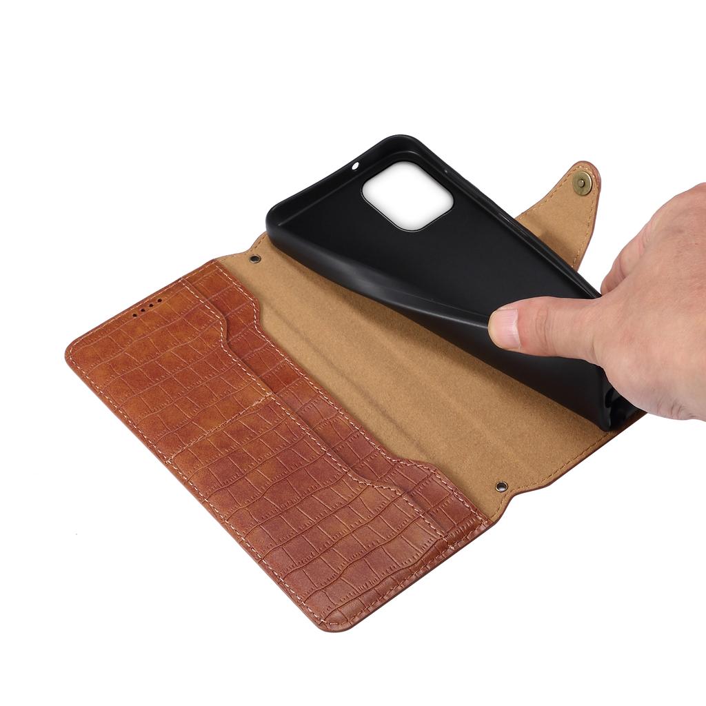 Leather Case for iPhone 12/12 Pro Crocodile Texture Wallet Shockproof Phone Cover