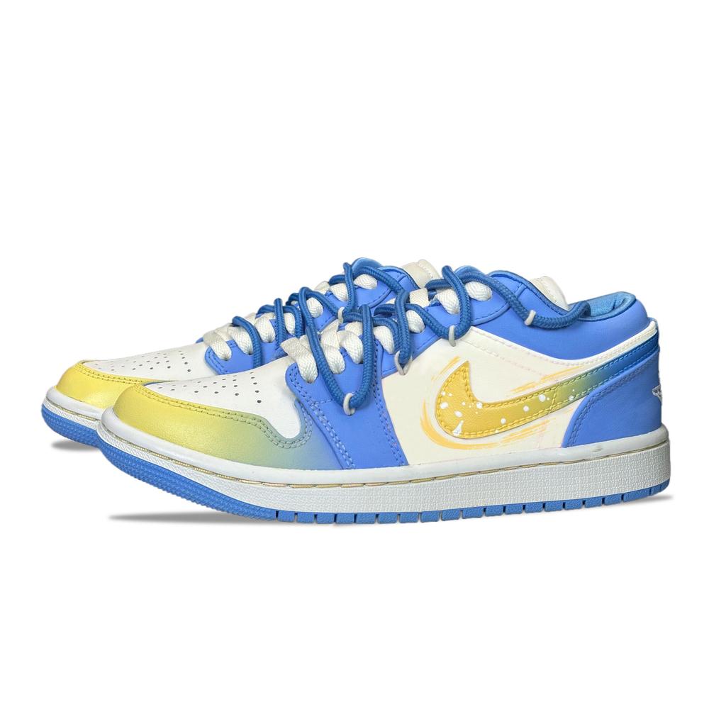 Jordan Air Jordan 1 YDCC Maple Abrasion Resistant Low top Vintage Basketball Shoes Women's Blue AO9944-441(Team501-)