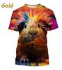 Süßes Hamster-Muster T-Shirt, 3D-bedrucktes kurzärmeliges T-Shirt für Herren und Damen, extra große Größe Hip-Hop T