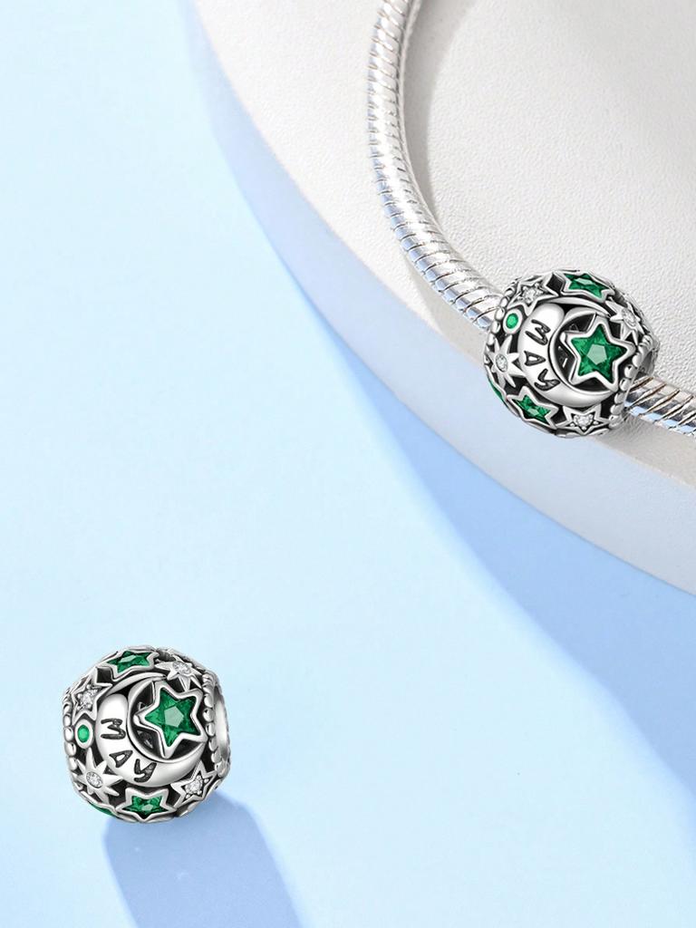 Charms Plata Birthstone Beads Charm Copper Plated Fit Charms Copperoriginal Bracelet For Jewelry Making Diy Charm