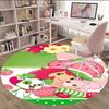 1pc Princess Strawberry2 Carpet, Round Rug, Comfortable, Suitable for Entryways, Living Rooms, Office, And Bedrooms, Christmas Decoration