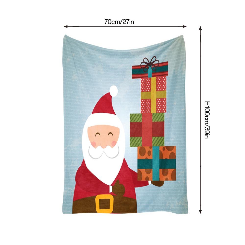 TU Santa Claus Throw Blanket Cozy Christmas Gift Reindeer Festive Holiday Decor Soft Warm Flannel Blanket Bedding Living Room