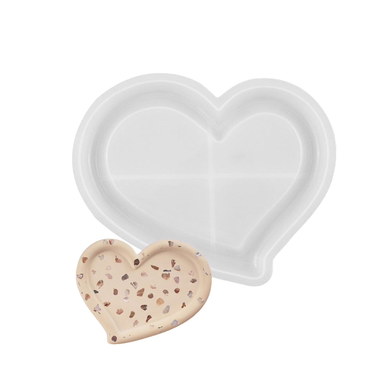 

Креативная силиконовая форма в форме сердца для подносов из смолы, гипса и цемента, домашний декоративный инструмент для творчества, силиконовая текстура L