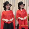Summer Fashion Solid Color Sun Protection Silk Scarf Shawl for Women