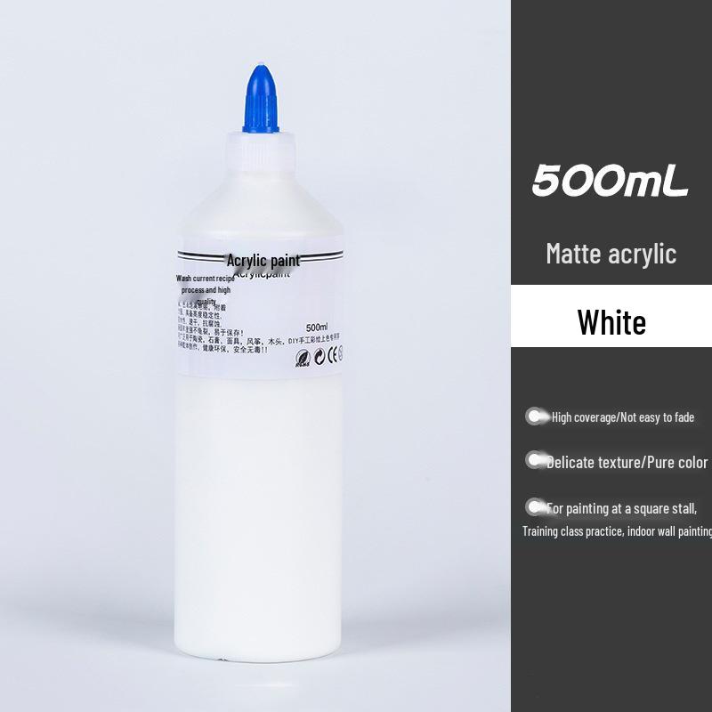 500ml Čtvercová láhev Akrylová barva pro dětské graffiti, Malování sádrových panenek a Omalovánky pro mateřskou školu