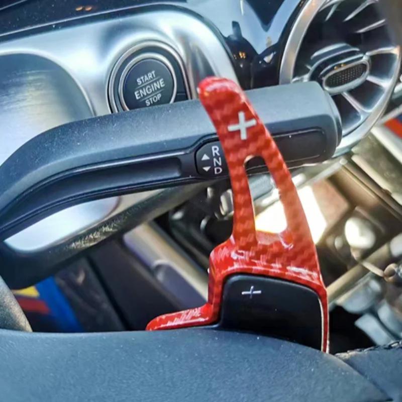 For Mercedes-Benz A B C E Klasse CLA GLA CLS GLC Girhendler Karbonfiber Bil Ratt Girhendel Forlengelse Girhendler