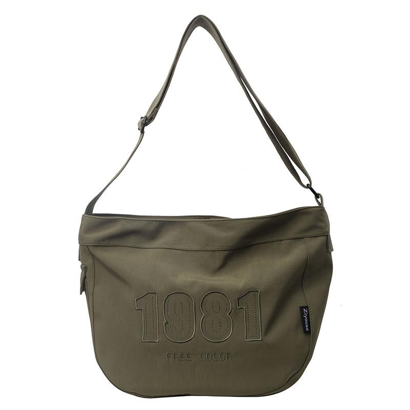 

Women s bag urban simple solid color shoulder messenger bag large capacity tote bag зелений