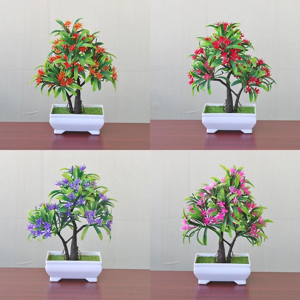 Simulated Multicolor Siraitia Grosvenorii Flower Artificial Green Plant Potting
