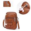 Vintage Soft Leather Crossbody Bags Rivet PU Women Messenger Shoulder Bag Small Female Handbags Phone Purses Black and Brown