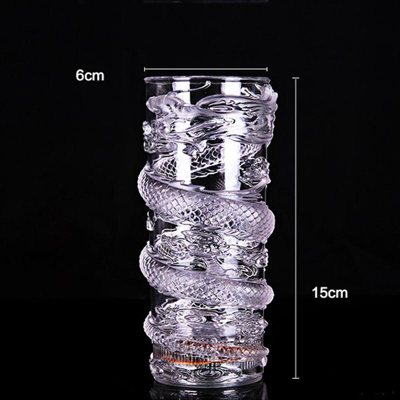 

1 Pc Colorful LED Light Cup Creative Glow Drinkware Dragon Decoration for Party Bar Clubs Festive Event
