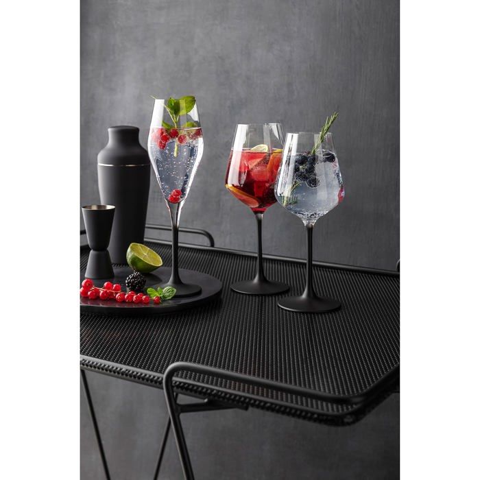 Verre à champagne - Villeroy &amp; Boch - 11-3798-8131 - Noir - 4 pièces - 260 ml
