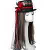 Halloween Hat with Ribbon Top Hat Steampunk Costume Accessories Cosplay Prop for Men Women Vintage Hat