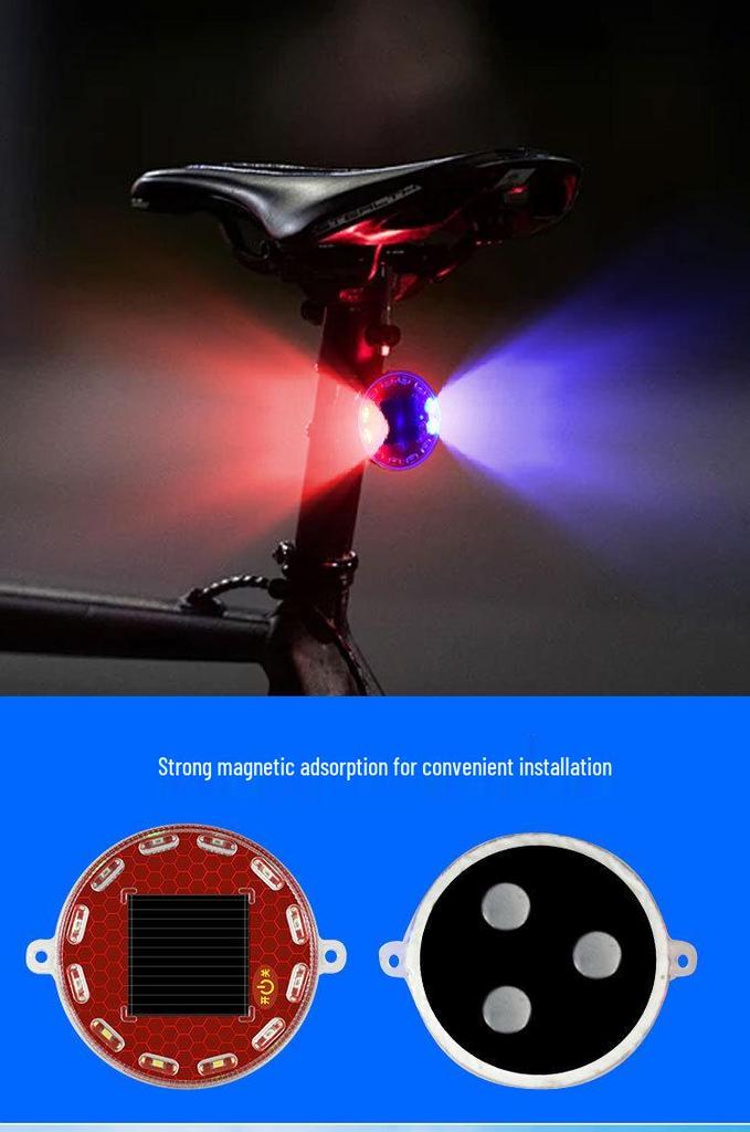 Solar-Powered LED Warning Lights for Cars/Motorcycles - No Wiring Needed
