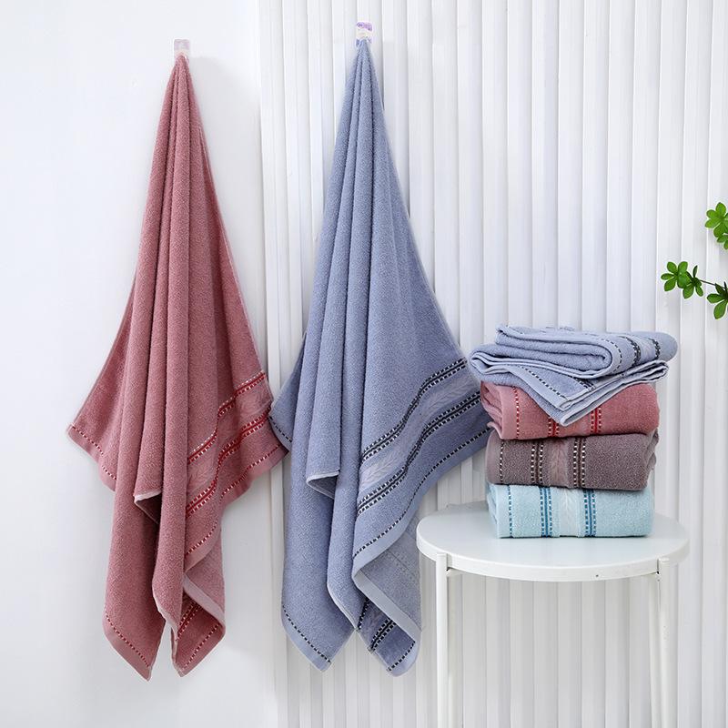 1pc Durable and Absorbent Cotton Bath Sheet - Quick Dry Towel for Large Bathroom - Hotel Quality Bathroom Accessories