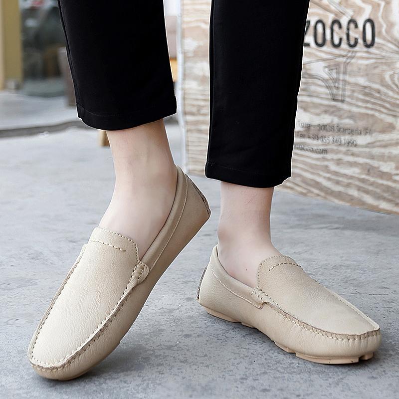 Echte Leder Loafer Herren Freizeitschuhe Luxus Designer 2026 Große Größe 46 47 Herren Mokassins Atmungsaktiv Zum Hineinschlüpfen Fahrerschuhe