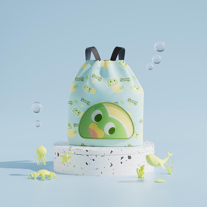 

Детская сумка для плавания с рисунком из мультфильма с разделением на сухую и влажную одежду, отделением для обуви и местом для хранения купальника — идеально подходит для путешествий, пляжа или использования в качестве рюкзака