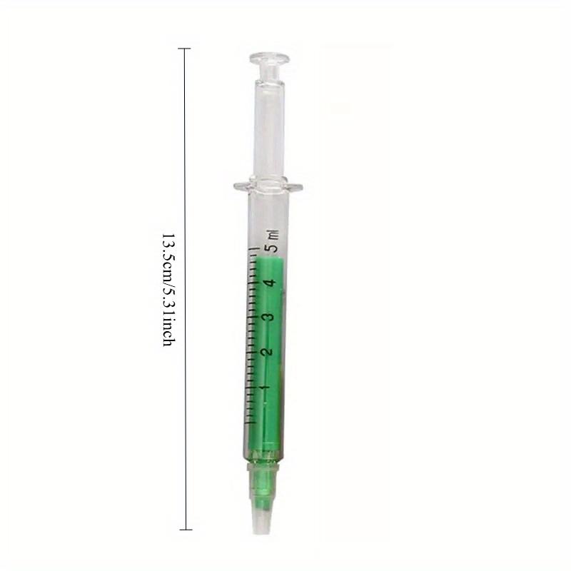 1Pc Kawaii Syringe Highlighter Pen Syringe Needle Shape Mechanical Color Pen Ballpoint for Office School Marker Writing Tool Comfortable Grip Statione