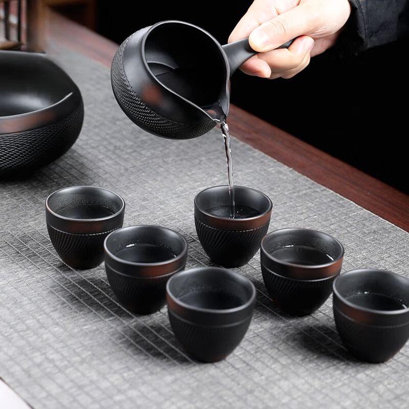 Qianyu Rotating Stone Mill Purple Clay Kung Fu Tea Set