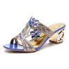 Fashion Rhinestone Women's Slippers and Ladies Sandals Low Heel Korea Style Pvc Vip Shoes Chic Elegant Price Slides On Promotion Unique