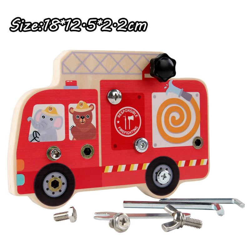 Montessori Screw Activities Sensory Toys Kids Pretend Play Tool Wooden Set Fine Motor Training Educational Toys For 3+ Year Old