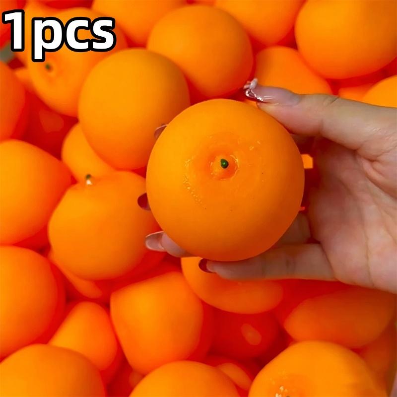 Quetschbare Orange Quetsch Fidget Spielzeug Kreativer Weicher Baustein Füllung Stressball Spielzeug ASMR Sensorisch Anti-Stress Spielzeug für Erwachsene