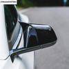 Side Rearview Mirror Cap Rain Shade Rainproof Eyebrow Cover Trim Chrome / Carbon Fiber Accessories For Tesla Model 3 2018 -