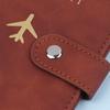 1Pc Id Holder With Airplane Clasp Pu Leather Travel Passport Cover Multiple Card Slots Passport Holder Unisex Travel Organizer
