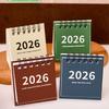 2026 Mini Einfacher Kalender Kleiner Schreibtischkalender Kreativer Spiral-Kalender Planer Desktop-Dekoration Büro-Schreibwaren für Geschenk