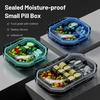 Portapillole da 7 giorni, mini organizer per medicinali, contenitore settimanale per compresse da viaggio, custodia quotidiana impermeabile per medicinali, porta capsule di vitamine